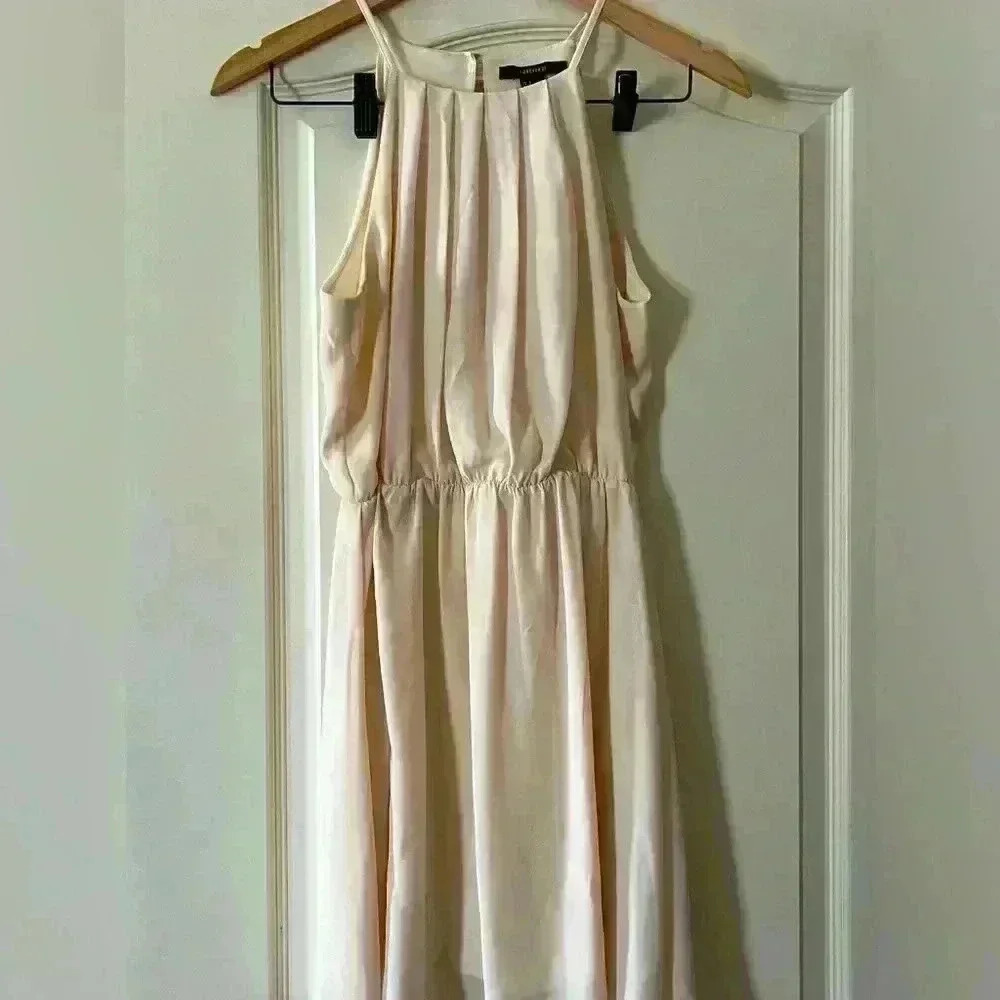 Forever 21 Ivory Dress, Lined, Women’s Size Small Open Back